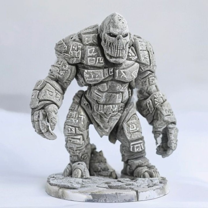 Golem de Pierre Figurine Fantasy 3D | minifab3d