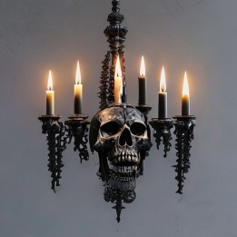Chandelier Gothique Crânes — Bougeoir 3D | minifab3d