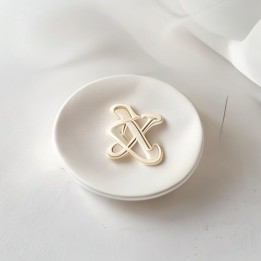 Rond de Serviette Personnalisé Initiale — 3D | minifab3d