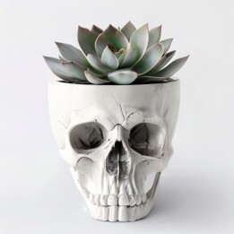 Skull Planter Crâne Classique — Pot Gothique 3D | minifab3d