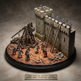Diorama Médiéval Château Fort 3D | minifab3d
