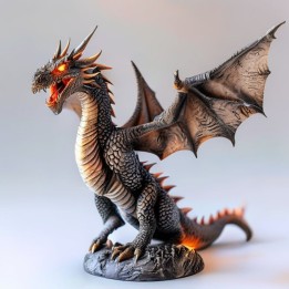 Dragon Cracheur de Feu — Figurine Fantastique 3D | minifab3d
