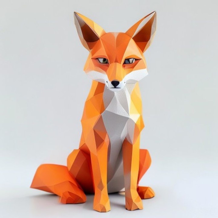 Renard Low-Poly — Figurine Géométrique 3D | minifab3d