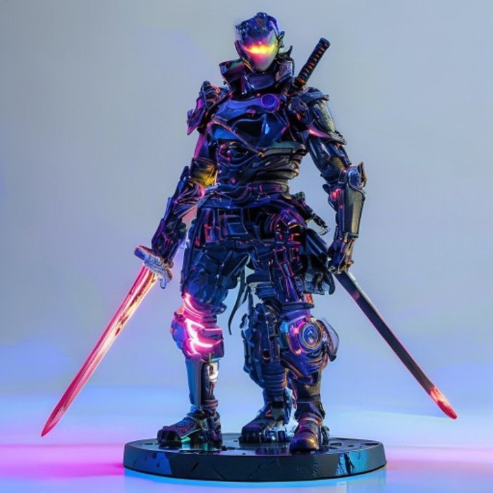Guerrier Cyberpunk — Figurine Gaming 3D | minifab3d