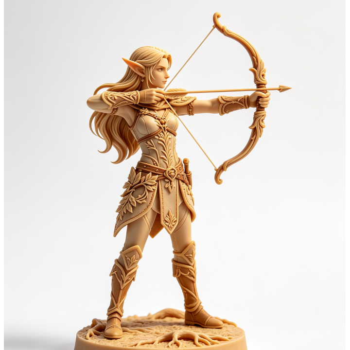 Elfe Sylvain Archer — Figurine Fantastique 3D | minifab3d