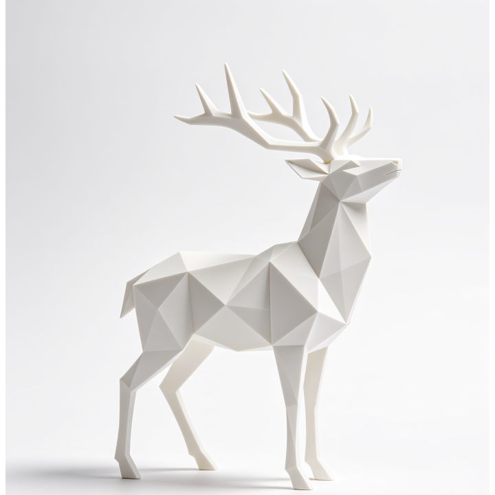 Cerf Low-Poly — Figurine Géométrique 3D | minifab3d