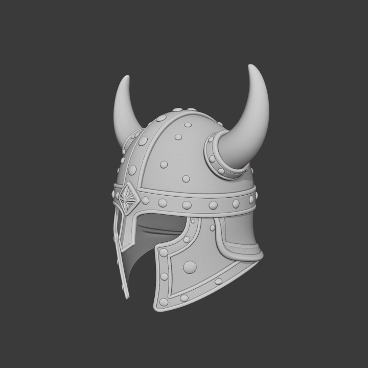 Casque Viking à cornes guerrier nordique | minifab3d