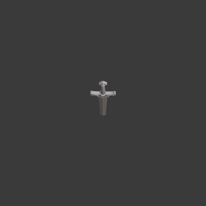 Épée Médiévale ornée, réplique décorative | minifab3d