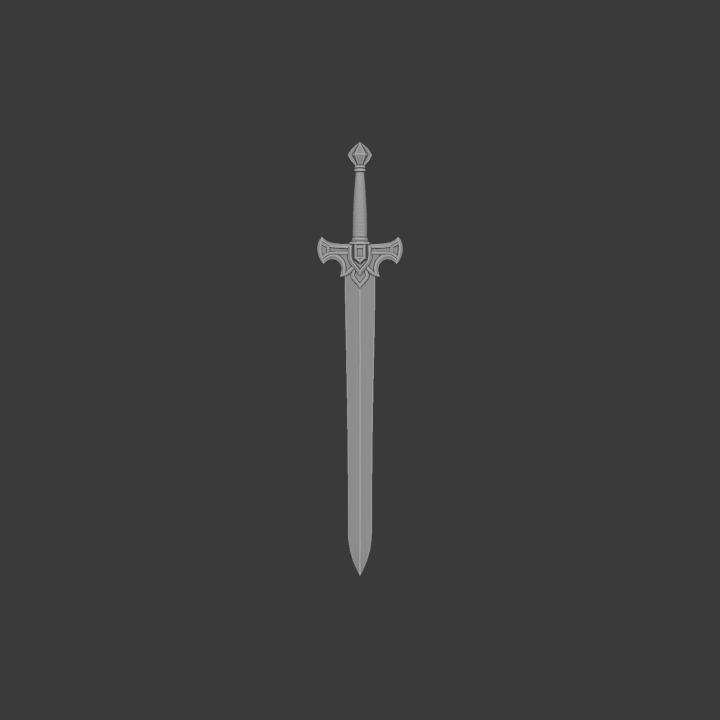 Épée Médiévale ornée, réplique décorative | minifab3d