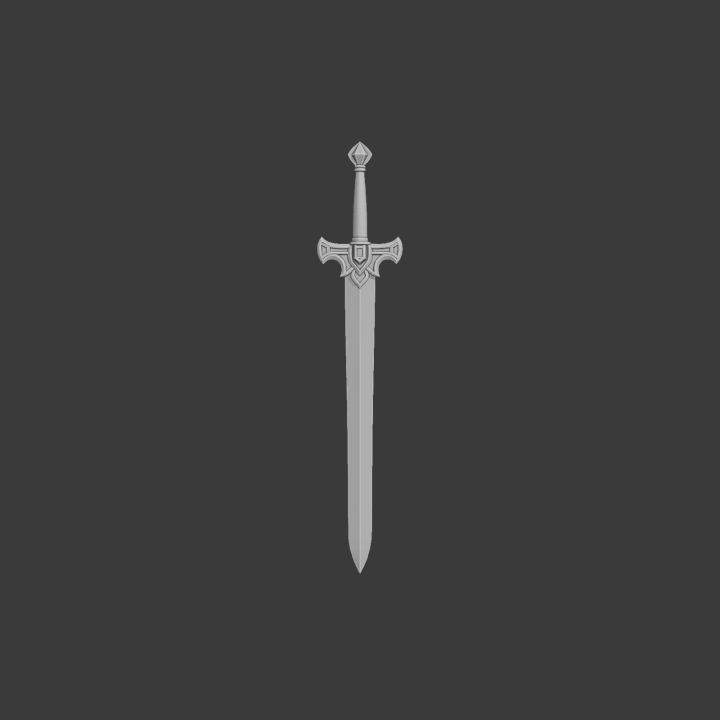 Épée Médiévale ornée, réplique décorative | minifab3d