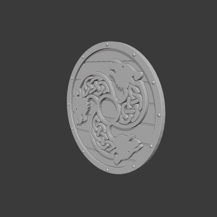 Bouclier Viking décoratif entrelacs celtique | minifab3d