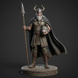 Figurine Odin à peindre – Dieu nordique – Échelles 1/16, 1/20, 1/24