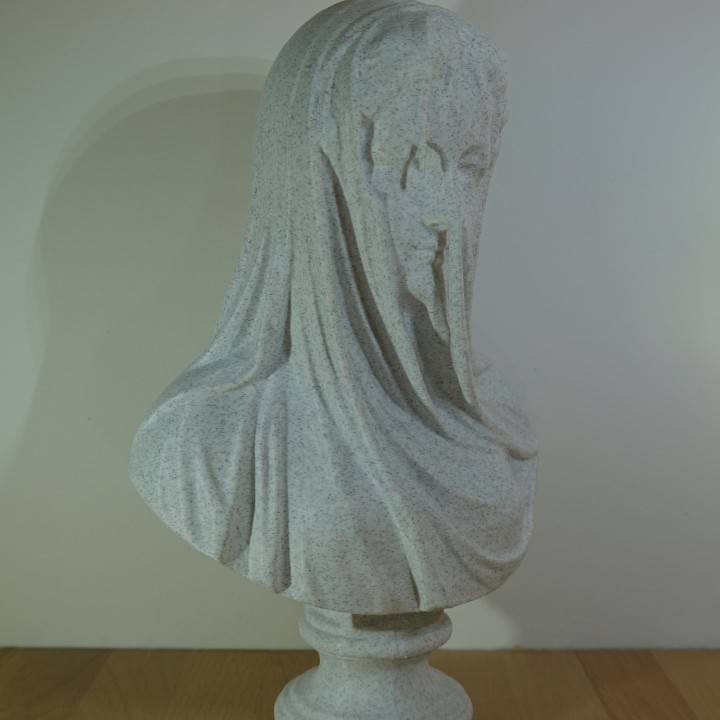 Buste Femme Voilée sculpture antique | minifab3d