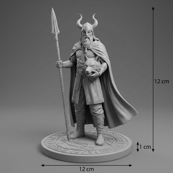 Figurine Odin à peindre – Dieu nordique – Échelles 1/16, 1/20, 1/24