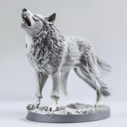 Loup Hurlant – Figurine 3D | minifab3d