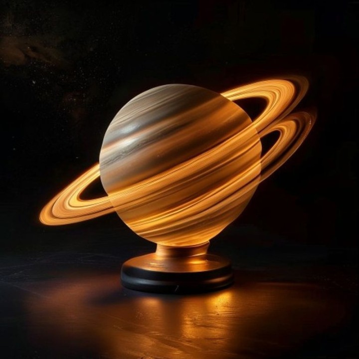 Lampe Saturne Planète LED 3D | minifab3d