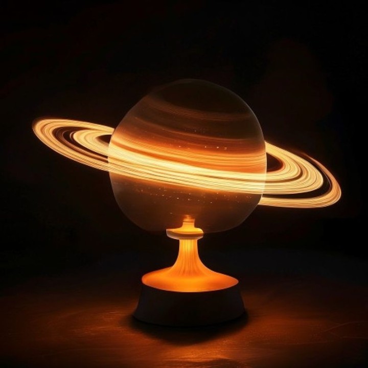 Lampe Saturne Planète LED 3D | minifab3d