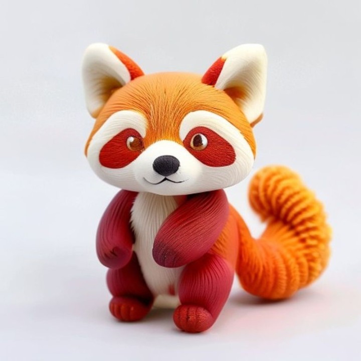 Panda Roux Articulé Flexi 3D | minifab3d