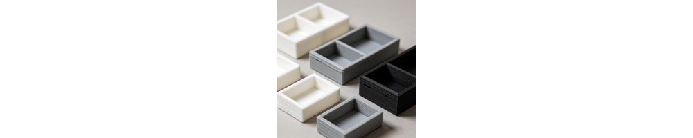 Boîtes de rangement & compartiments sur mesure imprimés 3D