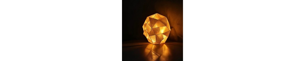Lampes géométriques & tiki imprimées 3D | MiniFAB3D